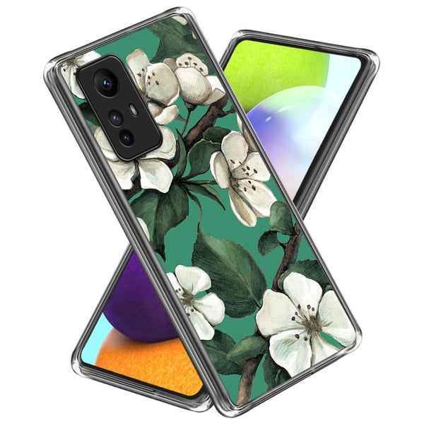 Deco Xiaomi Redmi Note 12S deksel - Hvite Blomster
