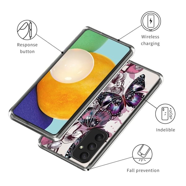 Deco Samsung Galaxy A35 deksel - Lilla Sommerfugler