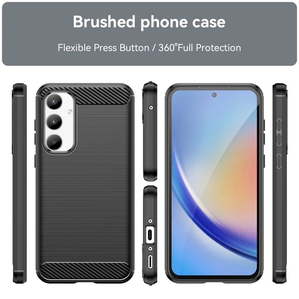 Carbon Flex Samsung Galaxy A35 deksel - Svart