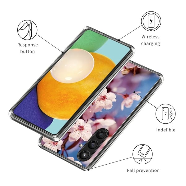 Deco Samsung Galaxy S23 FE deksel - Ferskenblomst