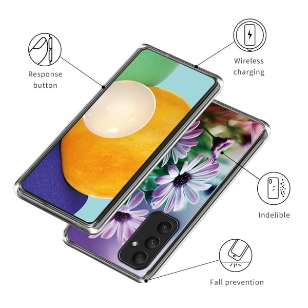 Deco Samsung Galaxy A55 cover - Lilla Krysantemum