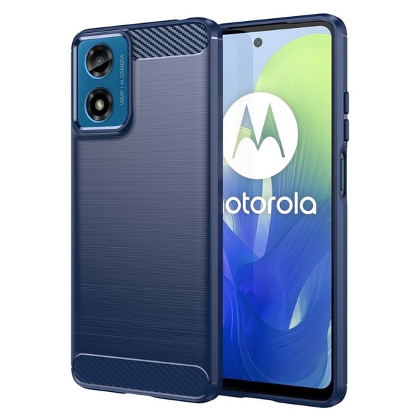 Carbon Flex Motorola Moto G04 / Motorola Moto G24 deksel - Blå