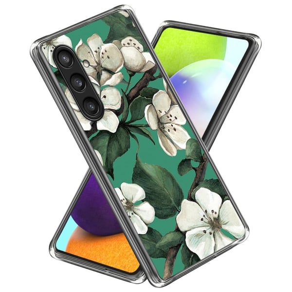 Deco Samsung Galaxy S23 FE deksel - Hvite Blomster