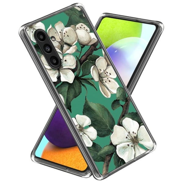 Deco Samsung Galaxy A14 cover - Hvide Blomster
