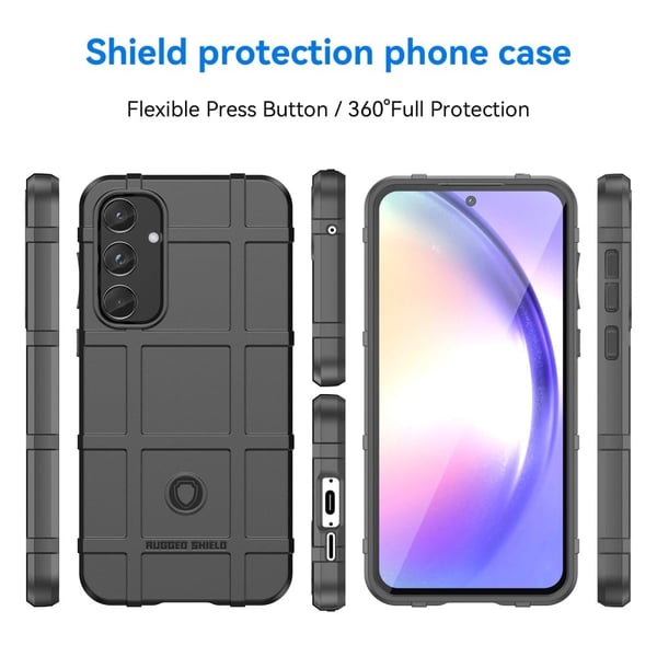 Rugged Shield Samsung Galaxy A55 kotelot - Musta