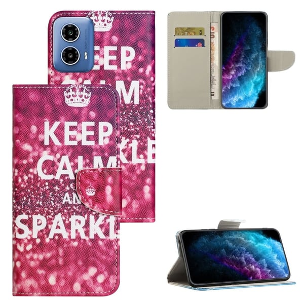 Wonderland Motorola Moto G34 flip-etui - Ta Det Med Ro Og Ta Det Med Ro