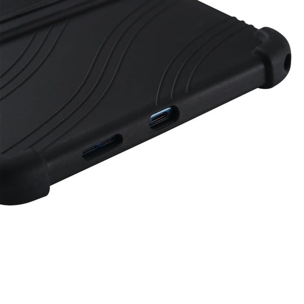 Flexibelt silikonskal för surfplatta Nokia T20-skal med vikbart stödjande kickstand - Svart