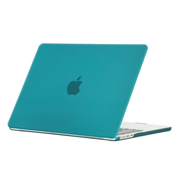 MacBook Air 13 "(2022) A2681 / (2024) A3113 M3 Matte Finish Laptop cover Ridsefast Hård Bumpresistent Notebook Case - Mørk Cyan