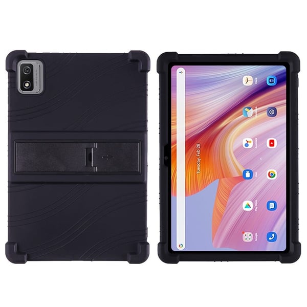 Blackview Tab 12 Pro Silikoni Tablet Case Ergonominen tabletti suojus Bump Resistant Kickstand - Musta