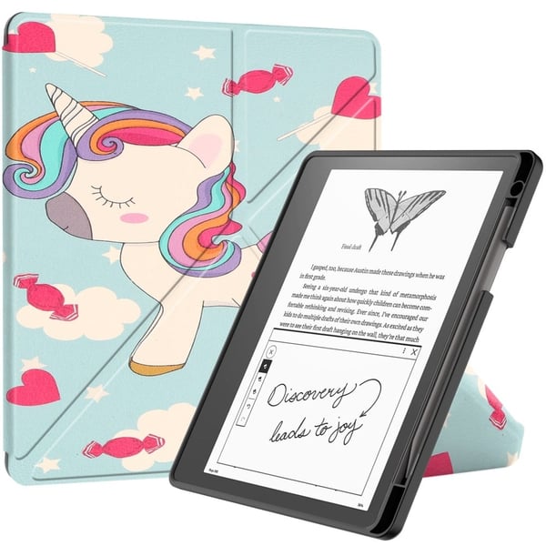 Amazon Kindle Scribe Pattern Printing Design Leather E-Reader Case Origami Stand Cover E-book Reader Shell med Auto Wake / Sleep - Søt Hest