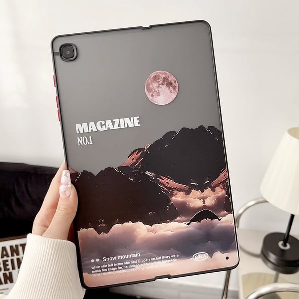 Samsung Galaxy Tab S6 Lite P610 P615 / S6 Lite (2022) Etui med mønstertrykk på nettbrettdeksel - Hvit Snø