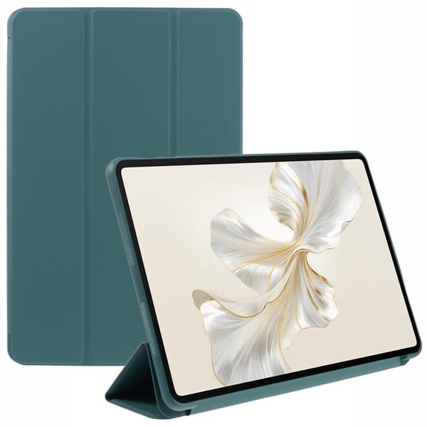 Honor Pad 9-etui med ripebestandig deksel i vegansk lær og silikon med trefoldig stativ - Svartgrønn