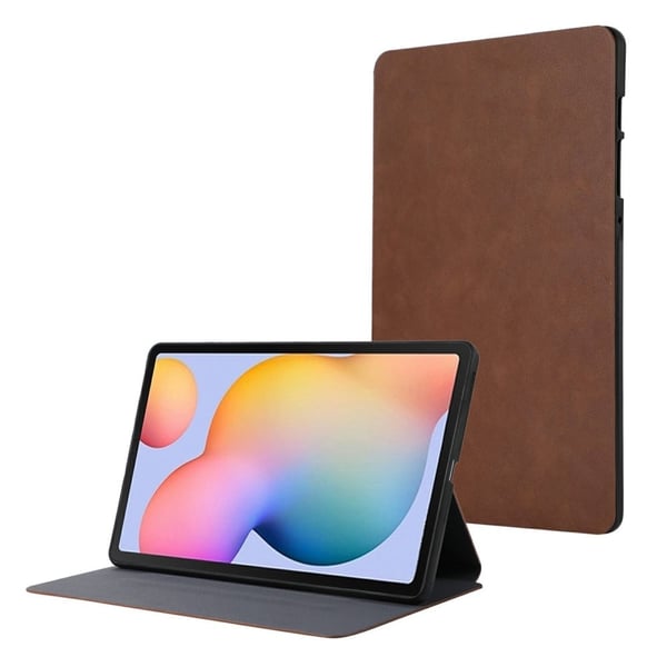 Samsung Galaxy Tab S6 Lite / Tab S6 Lite (2022) lærveske beskyttende nettbrettdeksel - Brun
