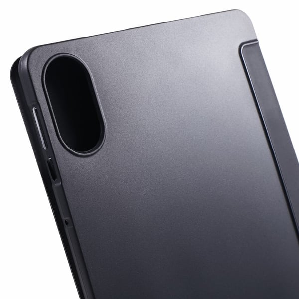 Honor Pad X8 Pro / Pad X9 Beskyttelsesveske i ripebestandig vegansk lær og matt, fleksibelt nettbrettdeksel med trefoldig stativ - Svart