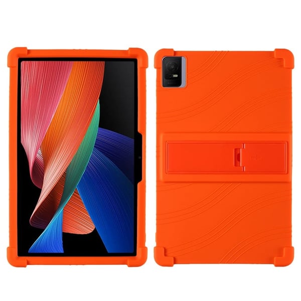 TCL Tab 11 nettbrettveske i silikon Støtbestandig kickstand med fortykket hjørnebeskyttende nettbrettdeksel - Oransje