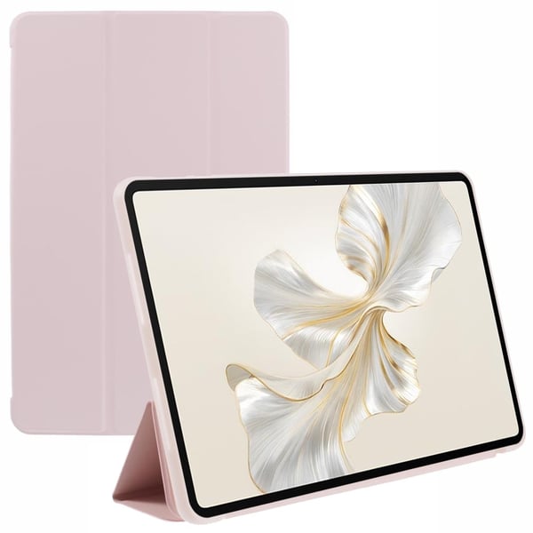 Honor Pad 9-etui med ripebestandig deksel i vegansk lær og silikon med trefoldig stativ - Rosa