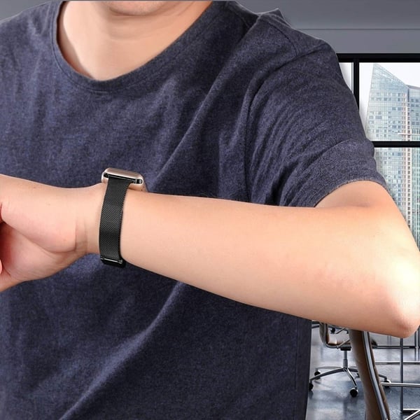 Apple Watch Series 6 / 5 40 mm ultratynn klokkebånd i rustfritt stål - Svart