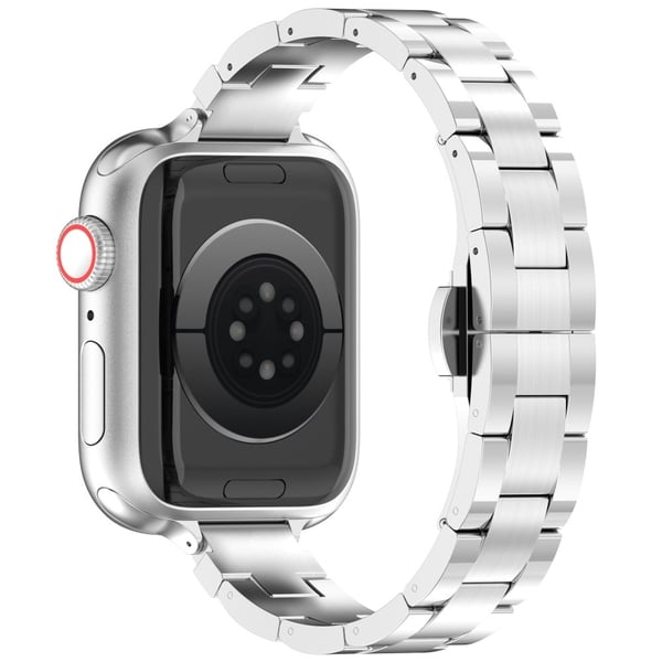 Apple Watch Series 49mm - 45mm - 44mm - 42mm Universal Smartklokkearmbånd i metall - Sølv 2