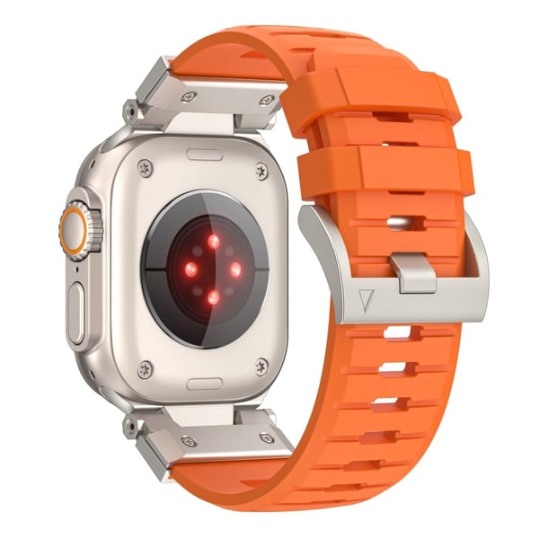 Fluorgummireim Apple Watch Ultra 2 Ultra 49mm / 9 8 7 45mm / 6 5 4 SE (2022) SE (2023) SE 44mm / 3 2 1 42mm Armbånd - Oransje
