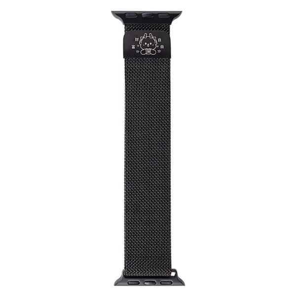 Apple Watch Series 41mm - 40mm - 38mm Universal Milanese rustfritt stålrem - Svart / Svart