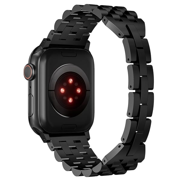 Apple Watch Series 49 mm - 45 mm - 44 mm - 42 mm metallrem - Svart