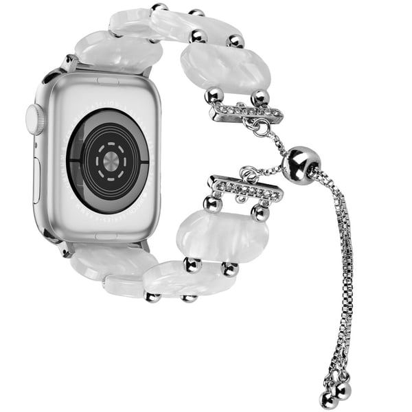 Apple Watch Series 49 mm - 45 mm - 44 mm - 42 mm harpiksarmbånd - Perle Hvit