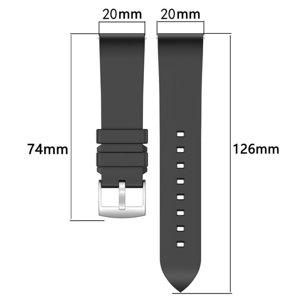 Samsung Galaxy Watch6 Classic / Watch 5 / Garmin vivoactive 5 Armbånd 20 mm Fluorgummirem - Brun