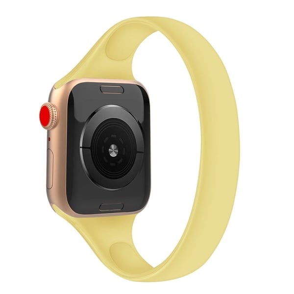 Apple Watch Series 41mm - 40mm - 38mm silikon smartklokkerem, str: S - Gul