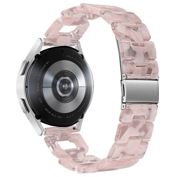 D-formet reim LG Watch Sport Smart Watch Harpiksarmbånd Erstatningsarmbånd - Lyserosa
