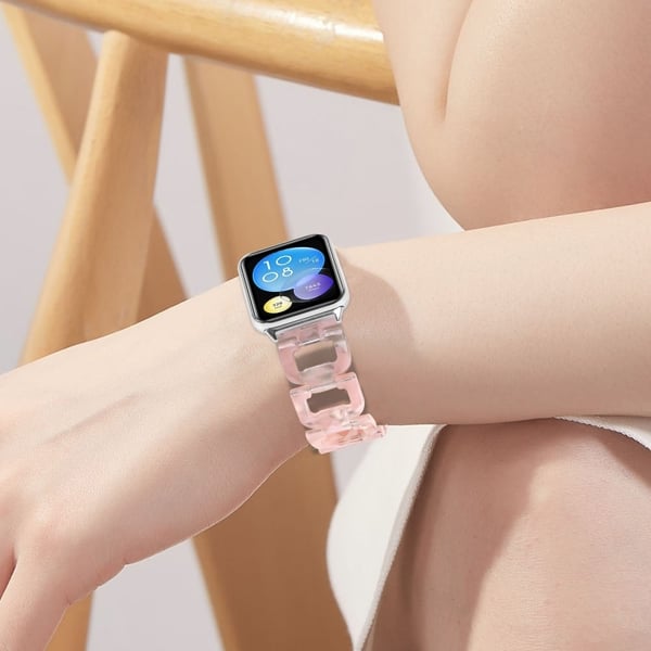 Xiaomi Smart Band 8 Pro Smart Watch D-Shape Strap Resin Armbånd Armbånd Erstatningsklokkearmbånd - Lyserosa