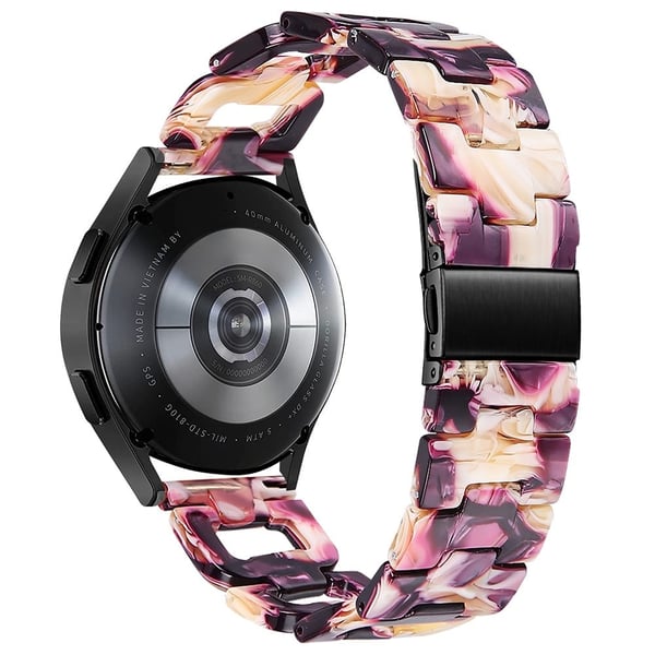 D-formet reim LG Watch Sport Smart Watch Harpiksarmbånd Erstatningsarmbånd - Glitter Lilla