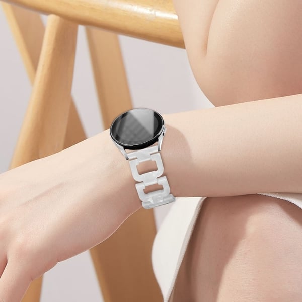 Huami Amazfit Youth Edition 20 mm smartklokkearmbånd D-formet harpiksarmbånd - Perle Hvit