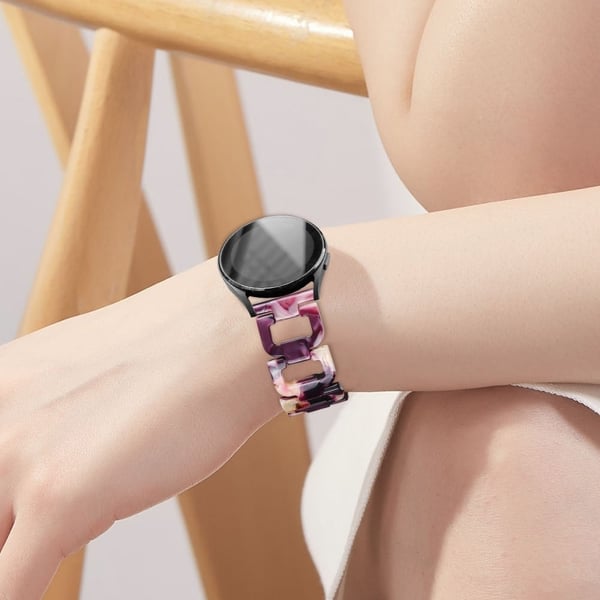 Samsung Galaxy Watch 5 40mm / 44mm / Watch 5 Pro 45mm Smart Watch D-formet harpiksarmbånd - Glitter Lilla