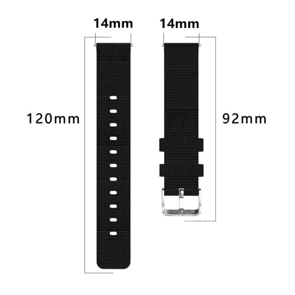 Garmin Lily 2 nylonklokkearmbånd med justerbar stiftspenne 14 mm håndleddsrem - Vinrød