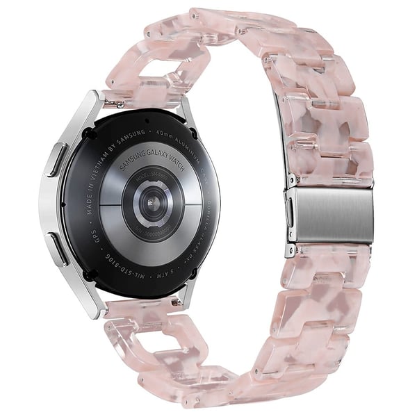 Samsung Galaxy Watch 5 40mm / 44mm / Watch 5 Pro 45mm Smart Watch D-formet harpiksarmbånd - Lyserosa