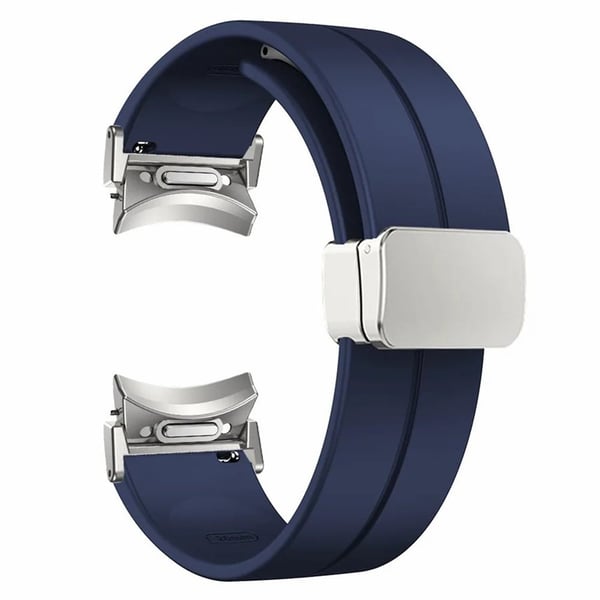 Samsung Galaxy Watch4 / Watch 5 / Watch6 Håndleddsrem Mykt silikonarmbånd med magnetisk spenne - Midnattsblå