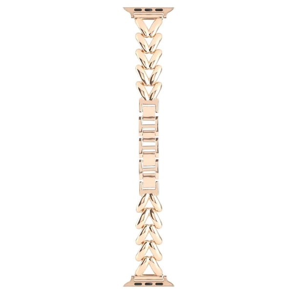 V-formet klokkerem Apple Watch Series 41 mm - 40 mm - 38 mm sinklegeringsrem - Rose Gull