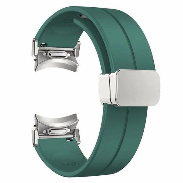 Samsung Galaxy Watch4 / Watch 5 / Watch6 Håndleddsrem Mykt silikonarmbånd med magnetisk spenne - Grønn