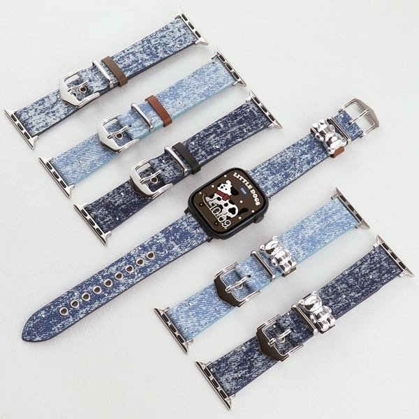 Apple Watch Series 41 mm - 40 mm - 38 mm denimklokkearmbånd - Mørkeblå