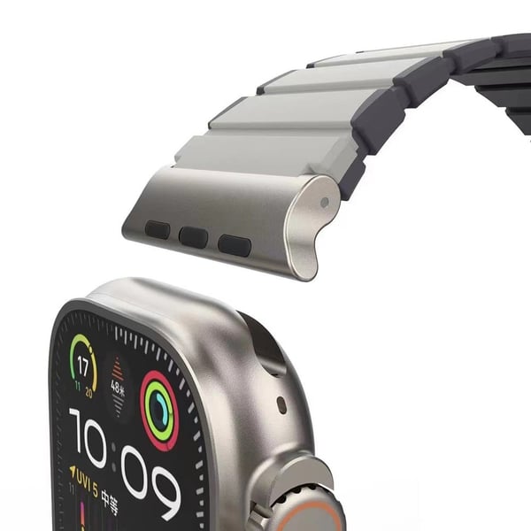 Armbånd Apple Watch Series 9 8 7 41mm / 6 5 4 SE (2022) SE (2023) SE 40mm / Series 3 2 1 38mm Magnetisk silikonrem - Grå