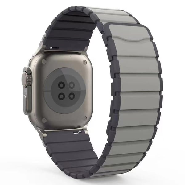 Armbånd Apple Watch Series 9 8 7 41mm / 6 5 4 SE (2022) SE (2023) SE 40mm / Series 3 2 1 38mm Magnetisk silikonrem - Grå