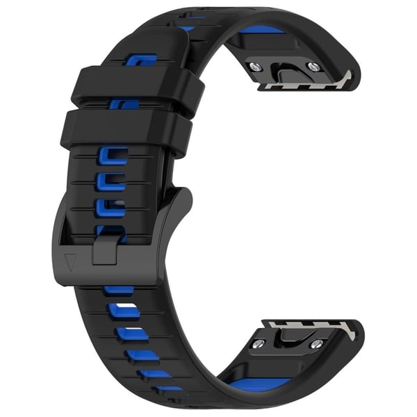 Garmin Fenix 7S / Fenix 7S Pro Urrem 20mm Silikone Sport Urremme - Sort + Blå