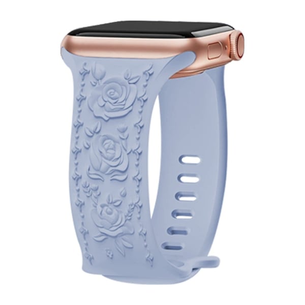 Pregede reimer Apple Watch Series 49mm - 45mm - 44mm - 42mmSilikonbånd - Babyblå