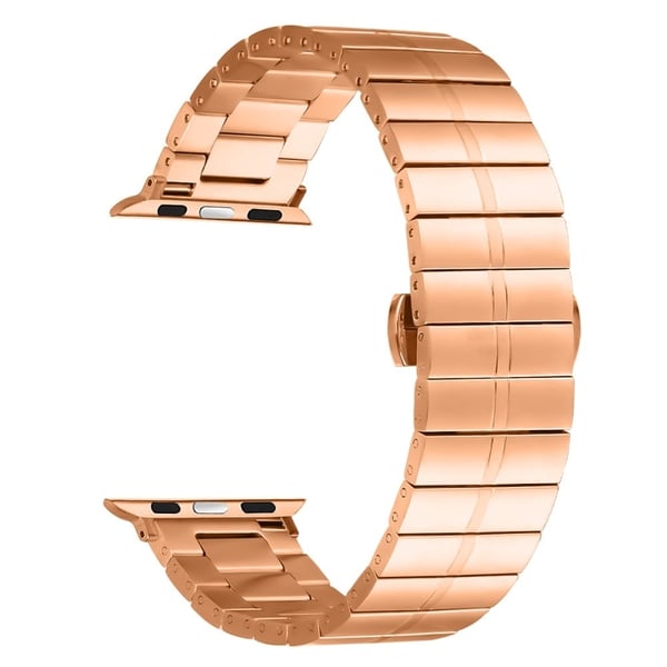 Apple Watch Series 41mm - 40mm - 38mm Universal rustfritt stålrem - Rose Gull