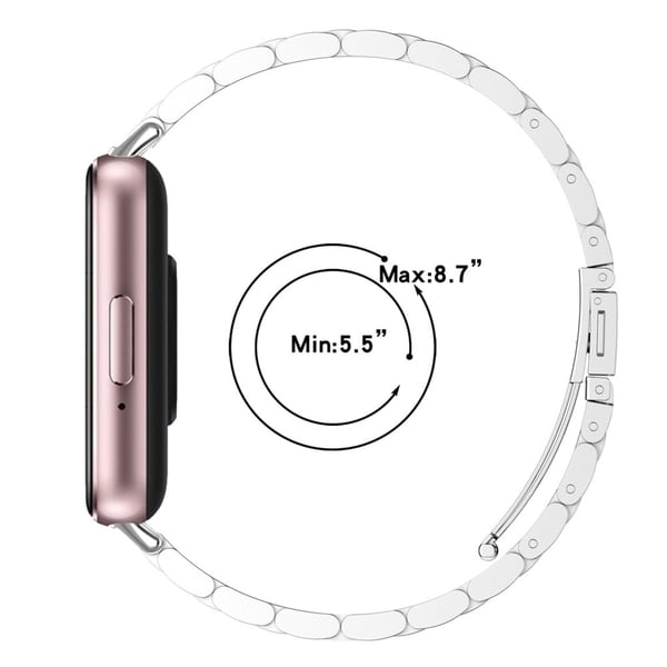 Samsung Galaxy Fit3 udskiftningsrem Quick Release urrem i rustfrit stål, sølv
