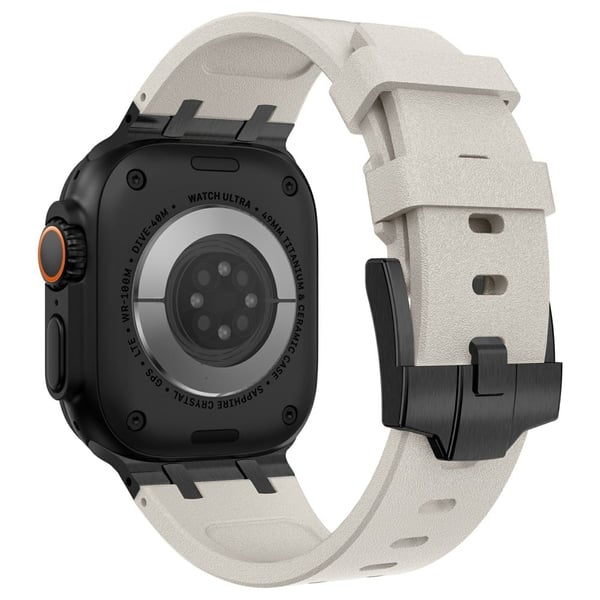 Apple Watch Ultra 2 Ultra 49 mm / Series 9 8 7 45 mm / 6 5 4 SE SE (2022) SE (2023) 44 mm / 3 2 1 42 mm Stone Texture Strap - Svart + Stjernelys