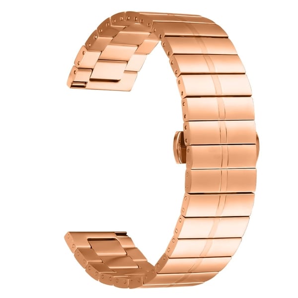 Samsung Galaxy Watch 46 mm Line Splicing Butterfly Buckle-klokkerem i rustfritt stål - Rose Gull