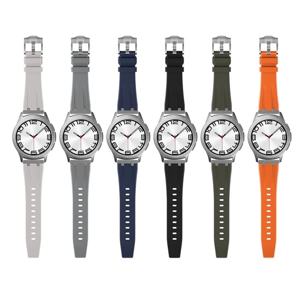 Samsung Galaxy Watch3 45 mm / Gear S3 Classic / Huawei Watch GT 4 46 mm silikonarmbånd 22 mm håndleddsrem - Sølv / Svart