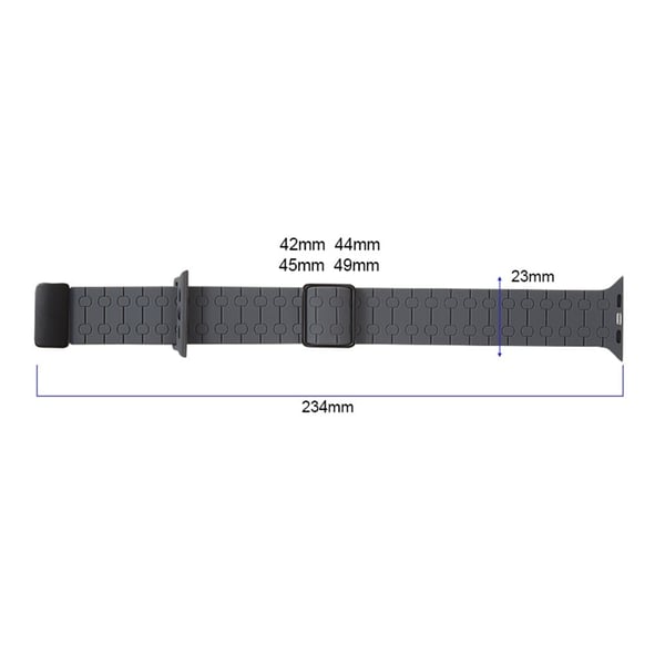 Apple Watch Series 49mm - 45mm - 44mm - 42mmLiquid silikonrem - Midnattsblå