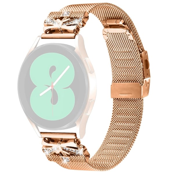 Garmin D2 Air X10 / Bounce Rhinestone Decor Band rustfritt stål klokkerem 20MM - Rose Gull